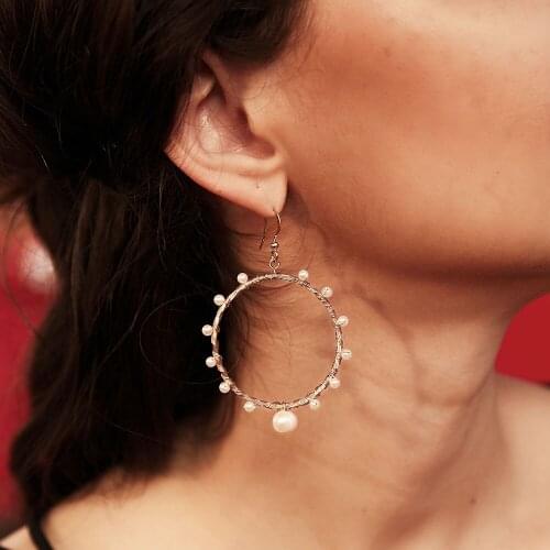 Genuine Fresh Water Pearl Handmade Jewelry Copper Based Pearl Earring Fashiono Daily Wearing Drop Earrings for Women