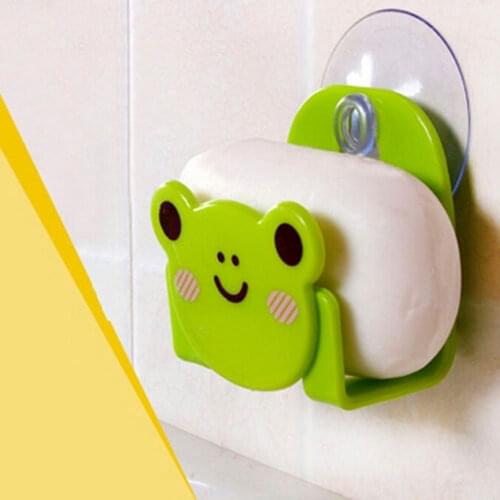 Lovely Cartoon Portable Kitchen Sponge Holder Cartoon Dish Cloth Sponge Holder With Suction Cup Home Decor Dinning Room