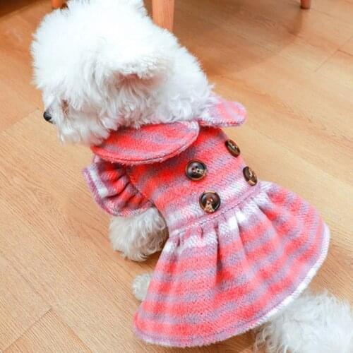 Thickening Stylish Puppy Fashion Winter Dress Unisex Pet Skirt Comfortable for Daily Wear