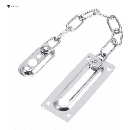 Sliding Door Lock Chrome Door Lock Chain Bolt Safety Chain Hotel Office Security Chain Gate Cabinet Latches Decorative Hardware