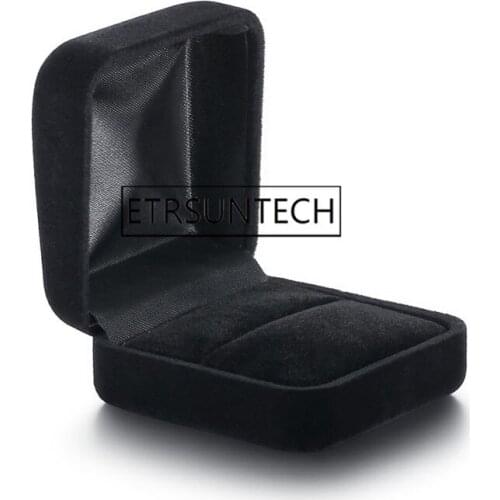 120pcs Classic Engagement Black Velvet Ring Box Jewelry Display Storage Wedding Ring Box Valentines Day Gift Boxes