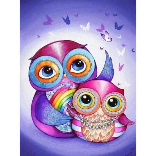 5D Diy Round&Square Needlework Owl Diamond Painting Embroidery Icon Bead Cross Stitch Pattern Rhinestone Knit Diamond Mosaic