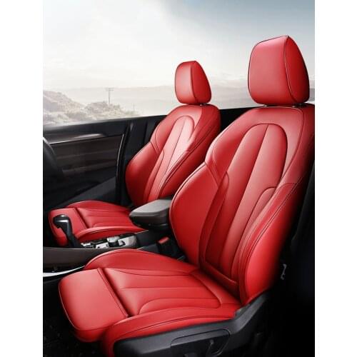 Custom car Seat Covers leather for BMW x1 x2 x3 x4 e83 e84 f25 f26 f39 Car Accessories red seat covers car seat cushion styling