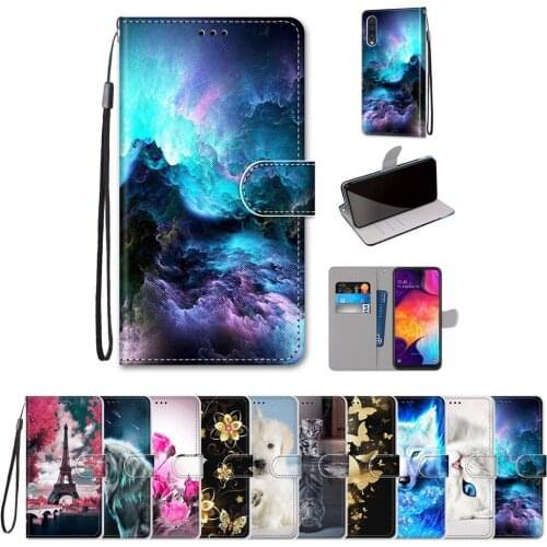 For Samsung Galaxy A50 A51 Cover PU Leather Flip Shell For Samsung Galaxy A50 A51 Case Hill Funda For Samsung A50 A51 Case Cover