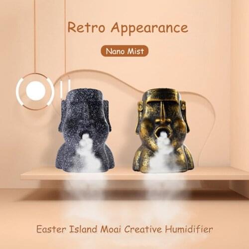 Electric Stone Portrait Air Humidifier Aroma Diffuser Mist Maker Silent Spray Household Appliances for Bedrooms