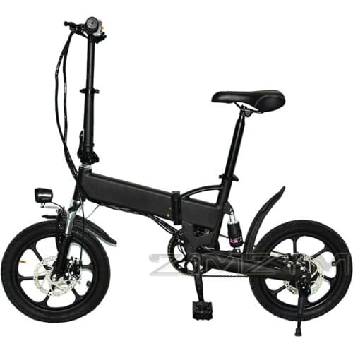 Electric Bicycle Aluminum Alloy Folding Bike 16inch Mini Size Lithium Battery 36V 250W Controller Intelligent Dual Mode Function