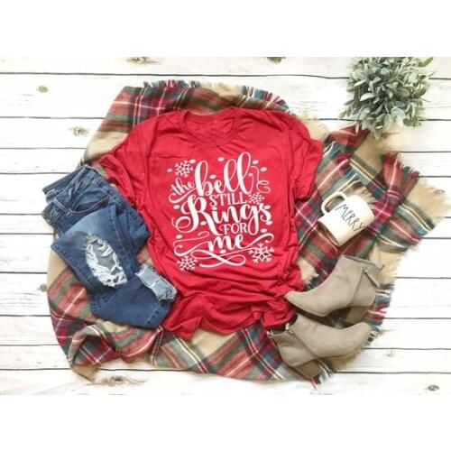 The Bell Still Rings For Me T-Shirt Hipster Stylish Casual Teacher Shirt Merry Christmas Red Clothing Tops Unisex aesthetic tees