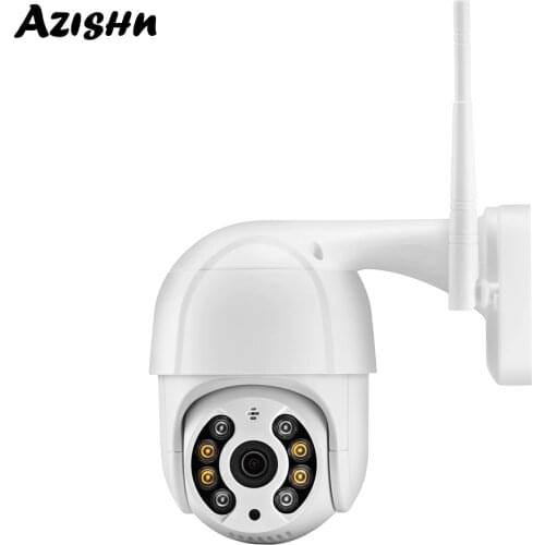 AZISHN 3MP PTZ Wireless IP Camera 4X Digital Zoom Speed Dome 2-Way Audio 1080P Outdoor Waterproof WiFi CCTV AI Human Detection