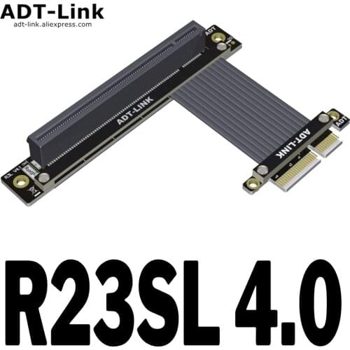 Gen4 PCI-E 4X 16X Riser Extension Cable 4.0 PCI Express PCIe X4 To X16 Extender Adapter Cord 0.05m - 1m 90 Degree