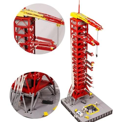 MOC Apollo Saturn Launch Umbilical Tower FOR Rocket Sent Space High-tech Building Block Brick Children Puzzle Education Toy Gift