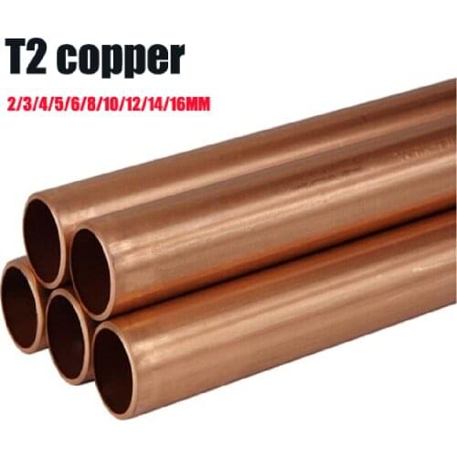 1 meter length red copper Tubes 2/3/4/5/6/8/10/12/14/16MM Diameter Tube Brass Spacer Model Building diy toys accessories