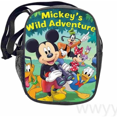 Disney Mickey Mouse Mini School Bags for Boys Kids Crossbody Messenger Bag Child Satchel Mochila Infant