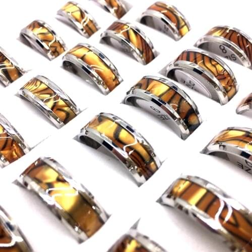MixMax 36PCs Men Women Shell Stainless Steel Fashion Jewelry Rings Wholesale Lot Brand New