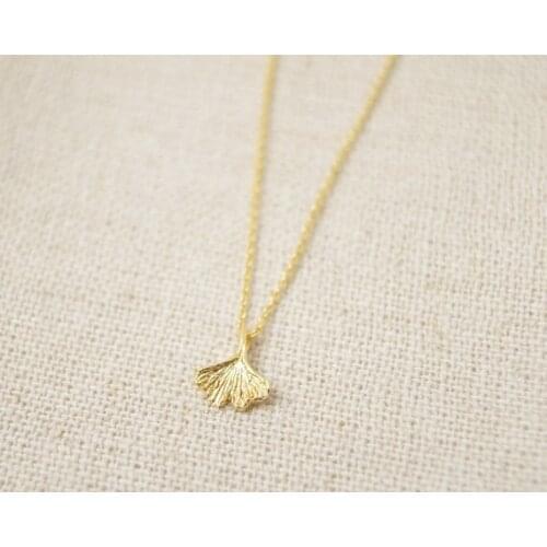 Fashion silver plated Ginkgo Necklace Pendant Necklace for women
