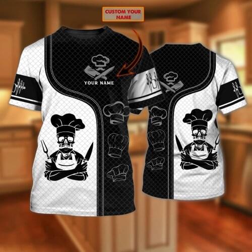 Hot Sale t shirt Custom Name Master Chef 3D All Over Printed Mens Summer Short sleeve O-Neck Unisex Casual sports T-shirt DX20