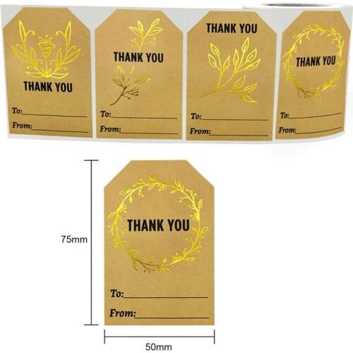 New Fashion 250pcs/Roll Thank You Toys Sticker Creative Business Office Wrapping Paper Decoration Seal Sticker