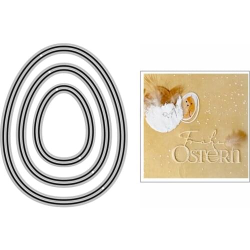 New Egg Oval Frame Craft Embossing Mold 2021 Metal Cutting Dies for DIY Decorative Scrapbooking Album Card Making No Stamps