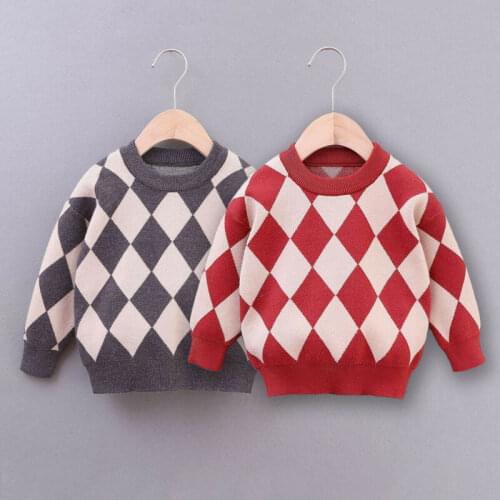 Girl Clothes 2019 Cotton Kid Top Boys Girls Long Sleeve diamond Childrens Knitted Sweater Pullovers Winter Clothes