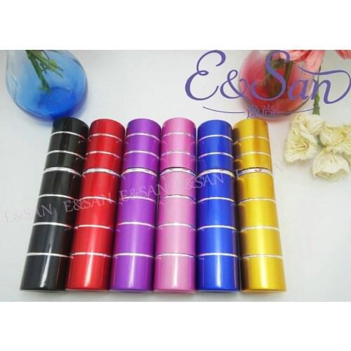 Wholesale Popular L02-5ML Tangent Aluminum Perfume Bottle Glass Perfume Lipstick Atomizer 100PCS/LOT
