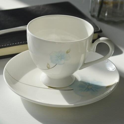 Originality Bone China Coffee Mug Saucers Small Fresh Afternoon Tea Scented Tea Black Tea TeaCup Cappuccino Latte Coffee Mugs