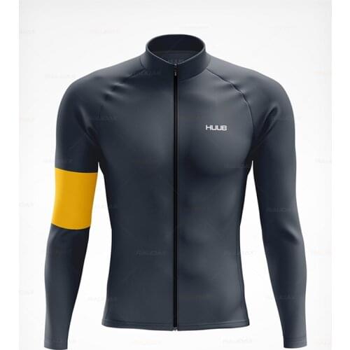 2021 HUUB Autumn Mens Long Sleeve Cycling Jacket Cycling Coat Wear Comfortable Sweat-absorbent Road Bike Top Sweat Shirt Jacket