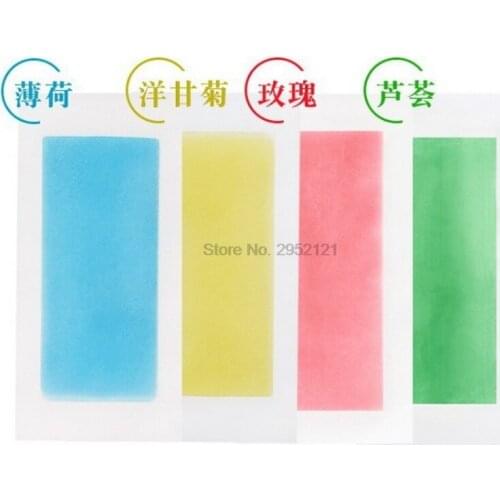 By DHL 100set 10pcs/set Hair Removal Double Side Cold Wax Strips Paper For Leg Body Facial Hair for man and woman 4 scent tool