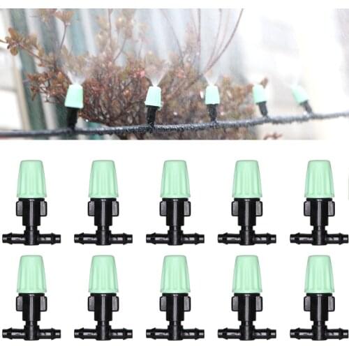 RBCFHl 20-200PCS Adjustable Garden Drip Irrigation Misting Nozzles Micro Flow Head Drippers for 4/7mm 1/4 inch Tubing Hose