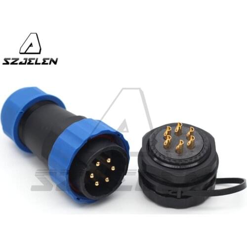 SD28TP-ZM , 6pin waterproof connector Plug and socket IP67, Rated current 25A, led power connectors