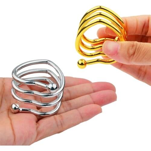 Heart Shape Metal Cock Ring Penis Ring Ball Stretcher Delay Lasting Scrotum Restraint Testicular Sex Toys for Man Penis Erection