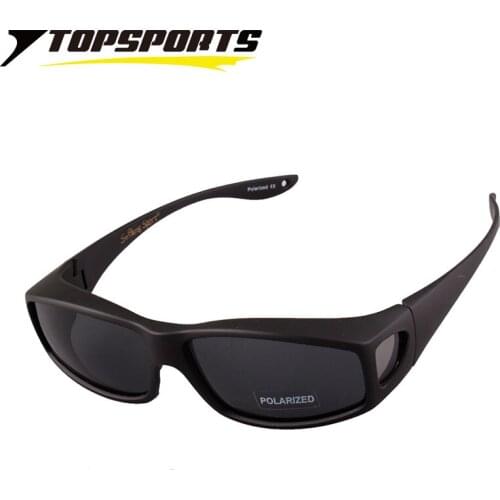 TOPSPORTS Men Women Fit Over Glasses Myopia Polarized Sunglasses Prescription Frame Eyewear for Driving