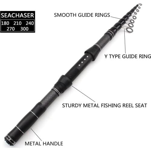 1.8m-3.0m ultra-short and long-range fishing rod, telescopic lure rod, carbon carp rod, portable trout rod, bass fishing pesca