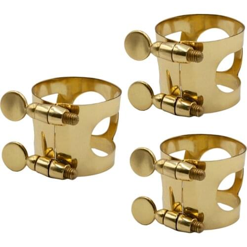 1 Piece Metal Ligature Clip Clamp For Saxophone Mouthpiece Golden