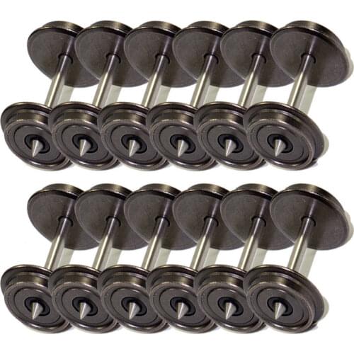 12 PCS 1:87 36'' Metal Wheels for Model Train HO Scale DC wheel set New C8724
