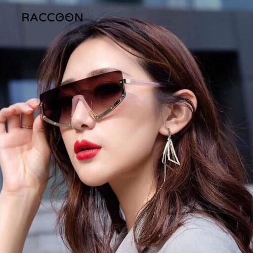 2021 Vintage Luxury Brand Design Sunglasses Women Fashion One Lens Metal Half Frame Unique Sun Glasses Man Retro Trendy Eyewear