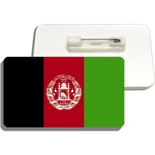 Afghanistan Flag Brooch Vintage Lapel Pins For Backpacks Hat Clothes Patriotic Trinket Acrylic Jewelry Badge