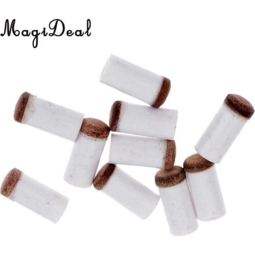 MagiDeal 10 Pieces Pool Cue Ferrule Billiard Accessory Fibre Slip-On Tips for Pool Cues 1.1cm