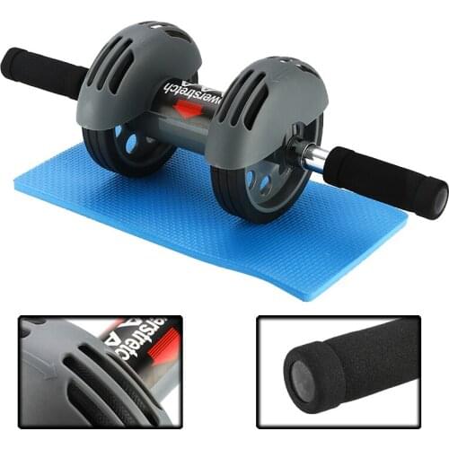 Automatic Rebound Abdominal Wheel Rollers Ab Roller with Mat No Noise Muscle Trainer for Fitness Exercise Gym Training Equipmen