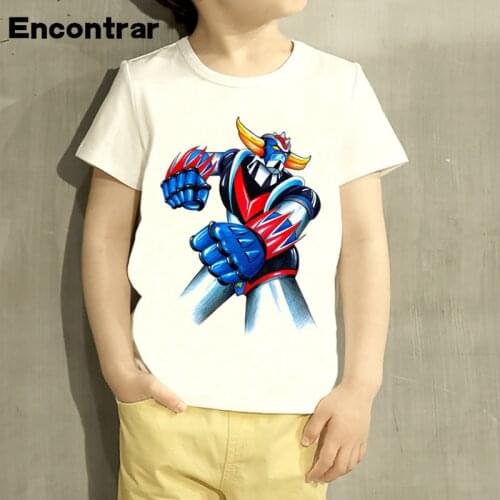 Toddler Anime Grendizer Japan Robot Design Baby Boys/Girl T Shirt Kids Funny Short Sleeve Tops Children Cute T-Shirt,HKP388