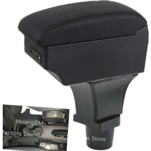 For Fiat 500 Armrest Box Center Storage box car accessories Interior with USB LED