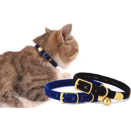 Cat Leather Collar with Bell Harness Safety Adjustable Collars Leash Straps for Small Dogs Cats Necklaces Chihuahua Pet Supplies