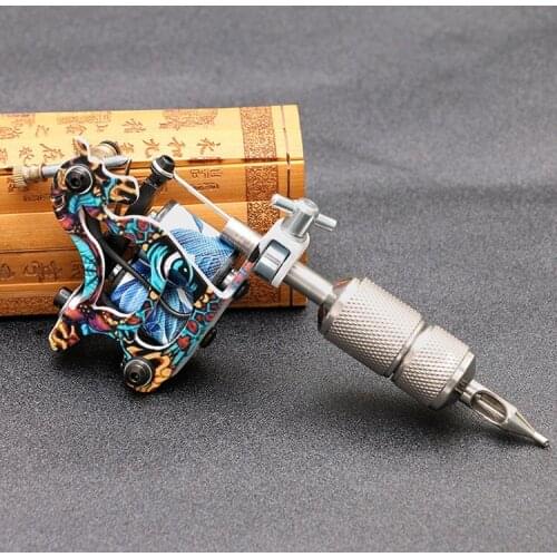 Great Design House Pattern Tattoos Liner 10 Coils Tattoo Machine Gun Tattoo Supply Tattoo Machine for Body Art