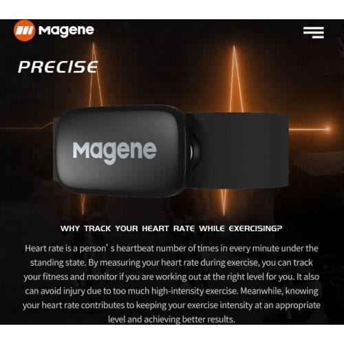 Magene H003 Ant Bluetooth Dual Mode Heart Rate Sensor with Chest Strap Cycling Computer Bike Exercise Monitor Wahoo Garmin