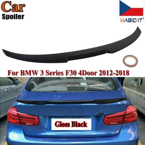MagicKit FOR 12-2018 BMW F30 & 15-18 F80 M3 GLOSSY BLACK M4 STYLE DUCKBILL TRUNK SPOILER