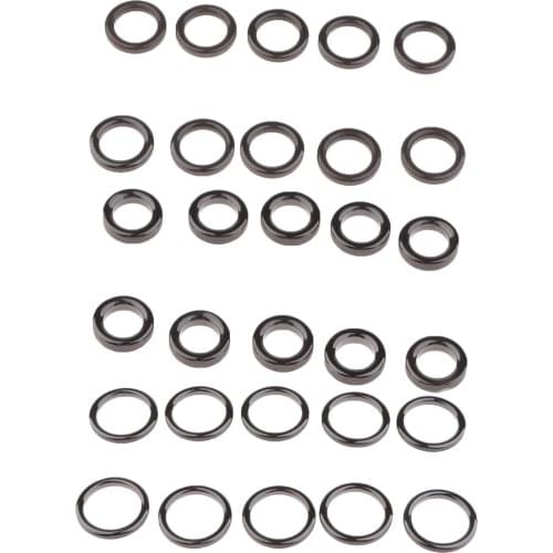 10PCS Ceramic Fishing Rod Guide Eye Rings DIY Fish Pole Tip Ceramic Rings Repair Kit 8# 16# Black Fishing Accessories Set