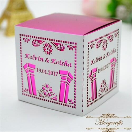Debut laser cut European wedding favor gift boxes from Mery art crafts supplies