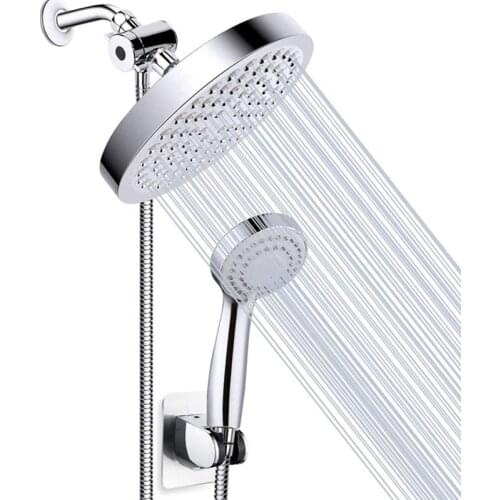 Shower Heads, High Pressure Rainfall and Handheld Shower Head Combo, 3 Mode Detachable Dual Shower Head for Bath