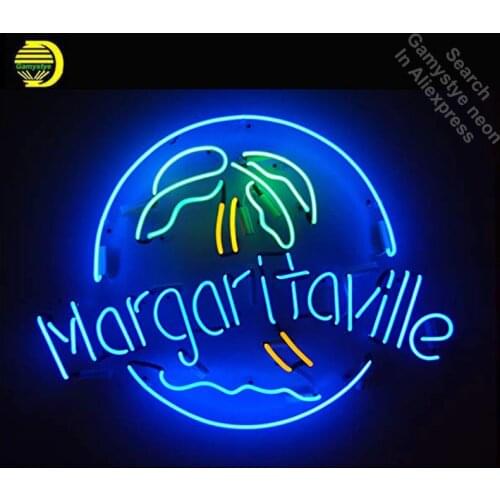 Margaritaville with Coconut Tree Neon Sign neon Signs Glass Tube neon lights Decorate Room Windows Iconic Sign Neon Light LAmps