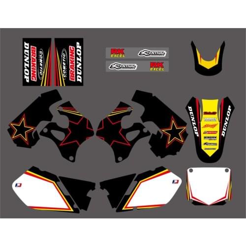 0423 Motorcycle New Style Team Graphic Background Decal Sticker For Suzuki RM125 RM250 RM 125 250 1996 1997 1998 Customizable