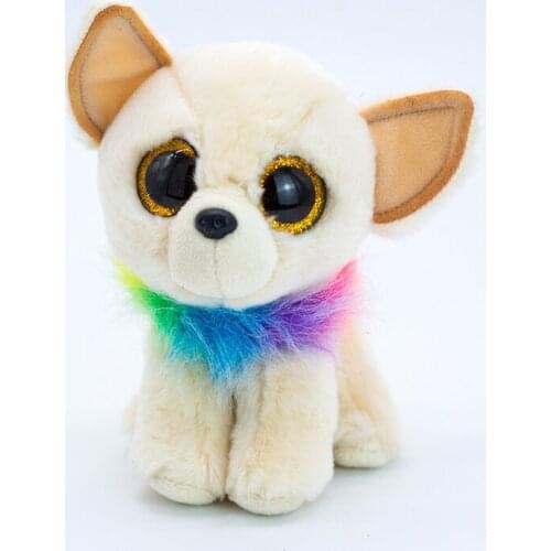 New 6 ‘’15cm Ty Beanie Stuffed Plush Animals Doll Chewey The Chihuahua Collectible Crooked neck Dog Big Eyes Soft Toys Gift