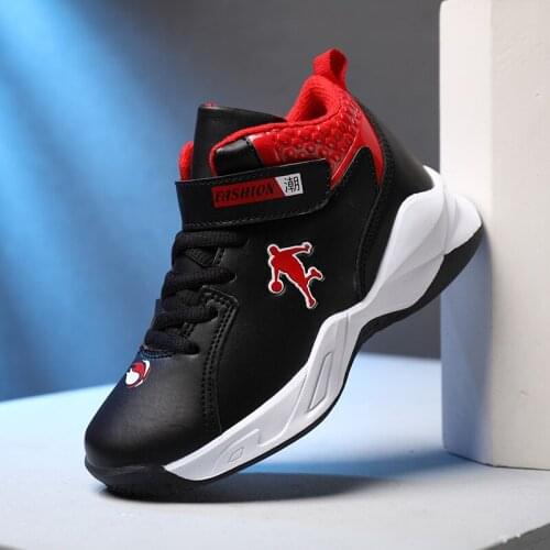 Jordan Basketball Kids Sneakers Black Children Sport Trainers Outdoor High Ankles Big Boy Basketball Shoes Kid Basketball Boots